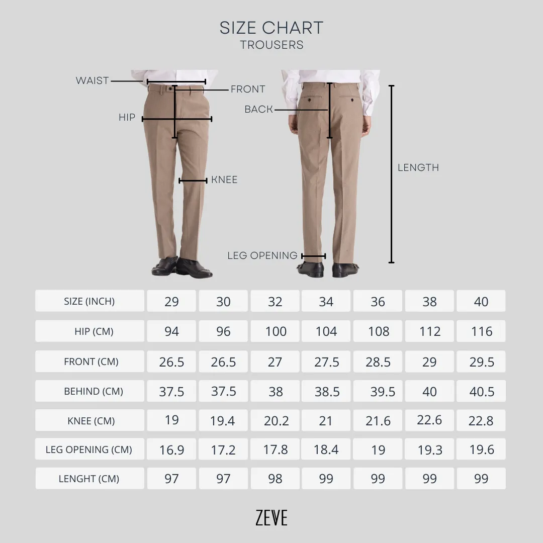 Trousers With Belt Loop -  Black Charcoal Plain (Slim Straight)
