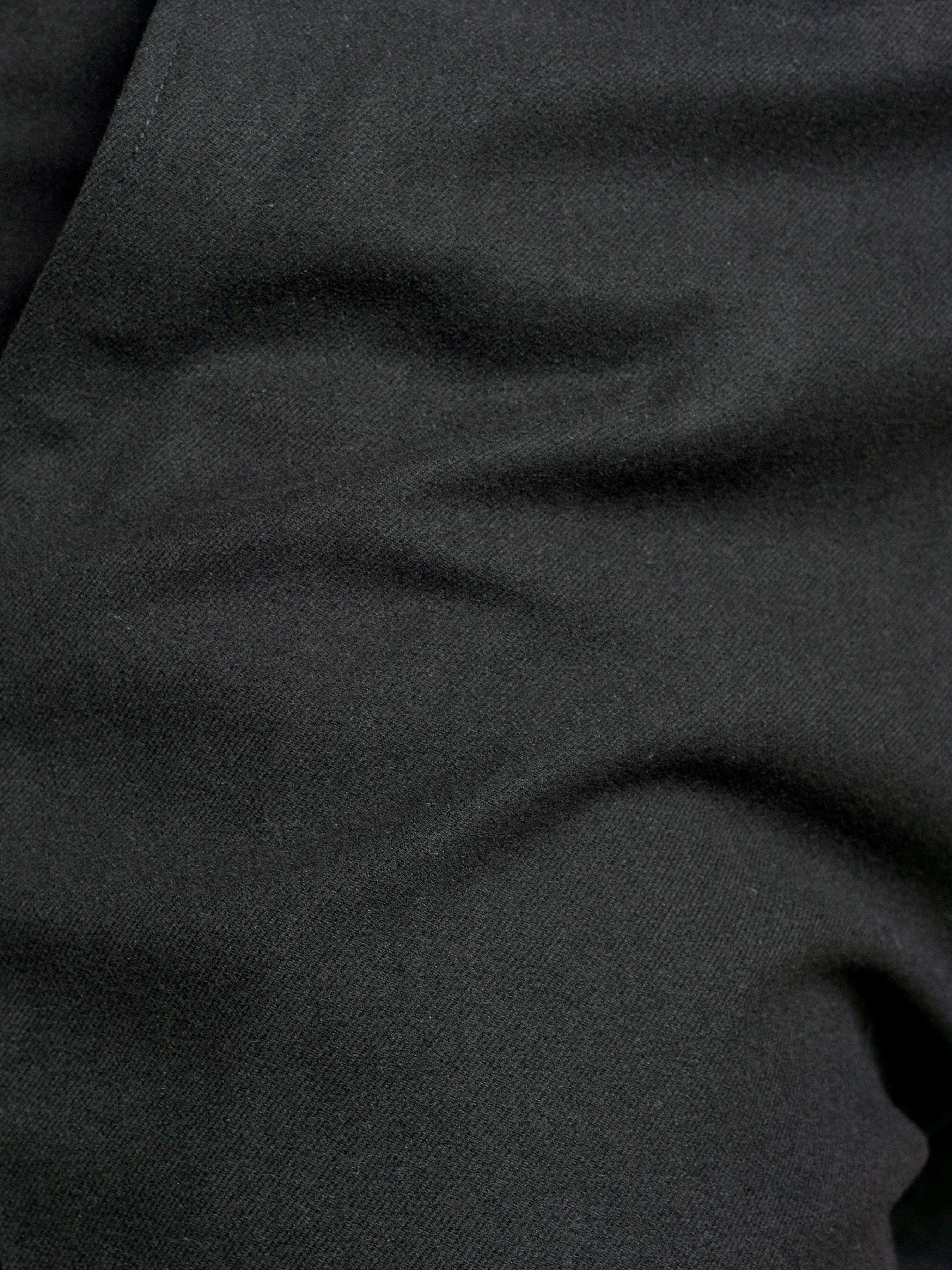 Trousers With Belt Loop -  Black Charcoal Plain (Slim Straight)