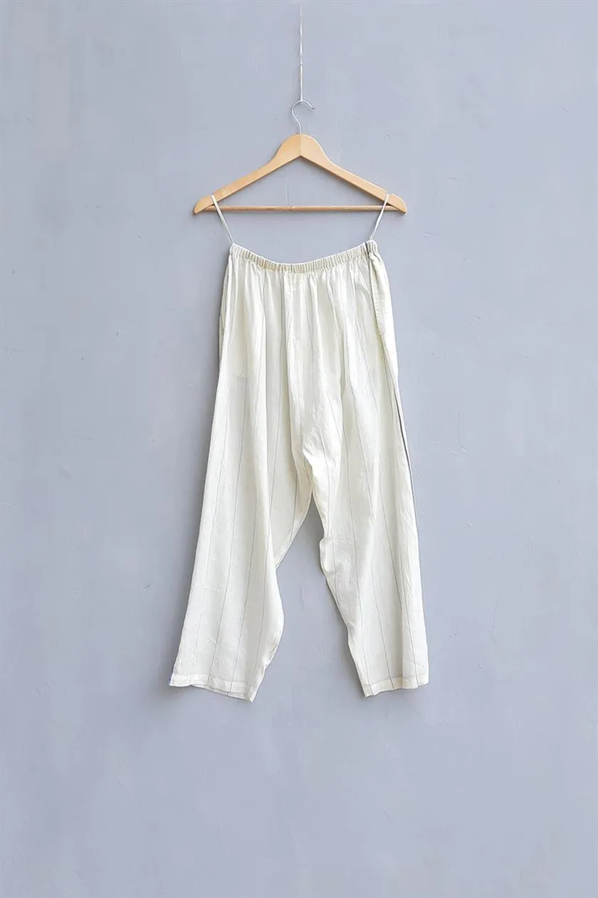 Urvashi Kaur   I   Kurume PANT KAI Hand Spun Cotton Silk Shell TESSELLATE- 07