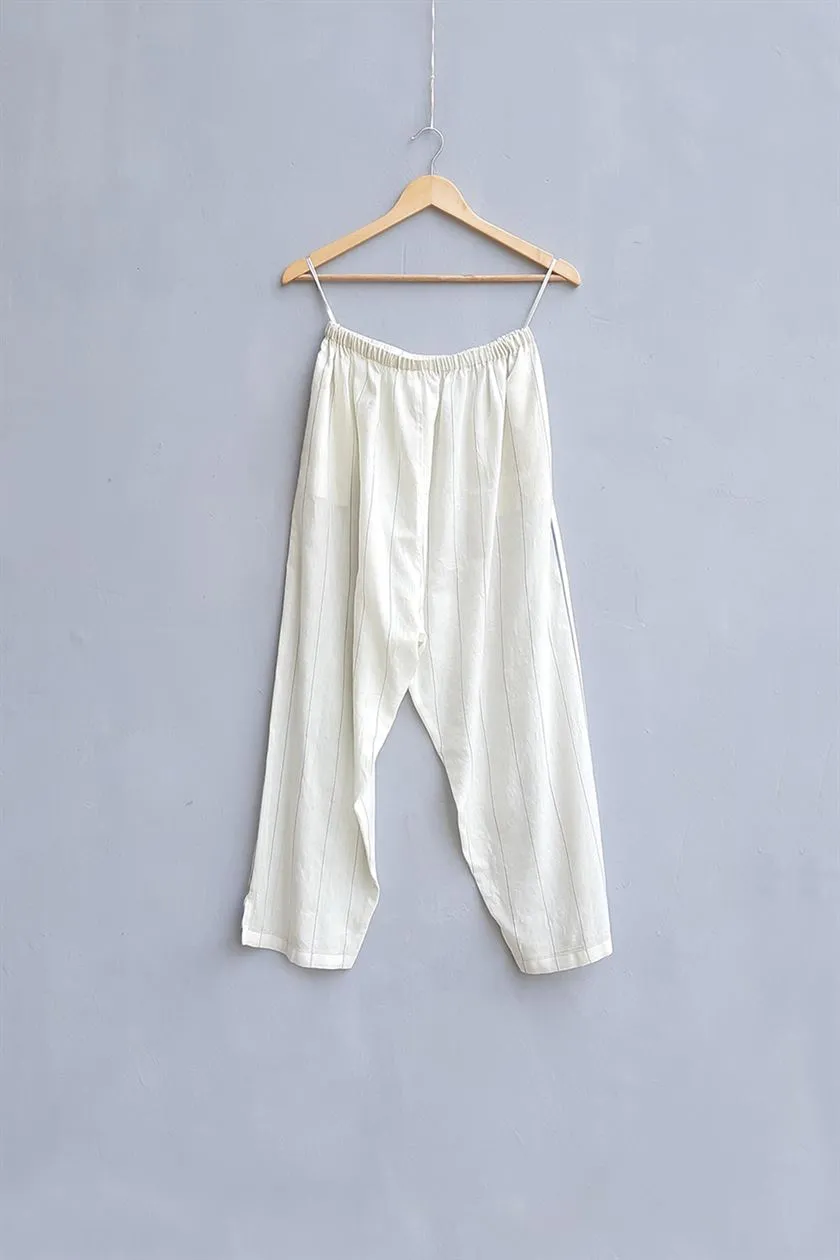 Urvashi Kaur   I   Kurume PANT KAI Hand Spun Cotton Silk Shell TESSELLATE- 07