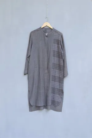Urvashi Kaur   I    Sengkang ASTRO Tunic handwoven organic cotton slate TESSELLATE- 116