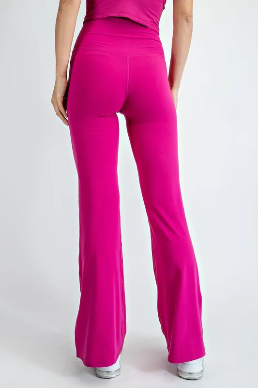 V Waist Flared Yoga Pants with Pockets- 2 Colors!