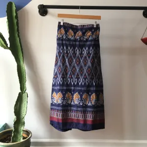 Vintage kilim high rise midi maxi skort skants // Size Small Medium