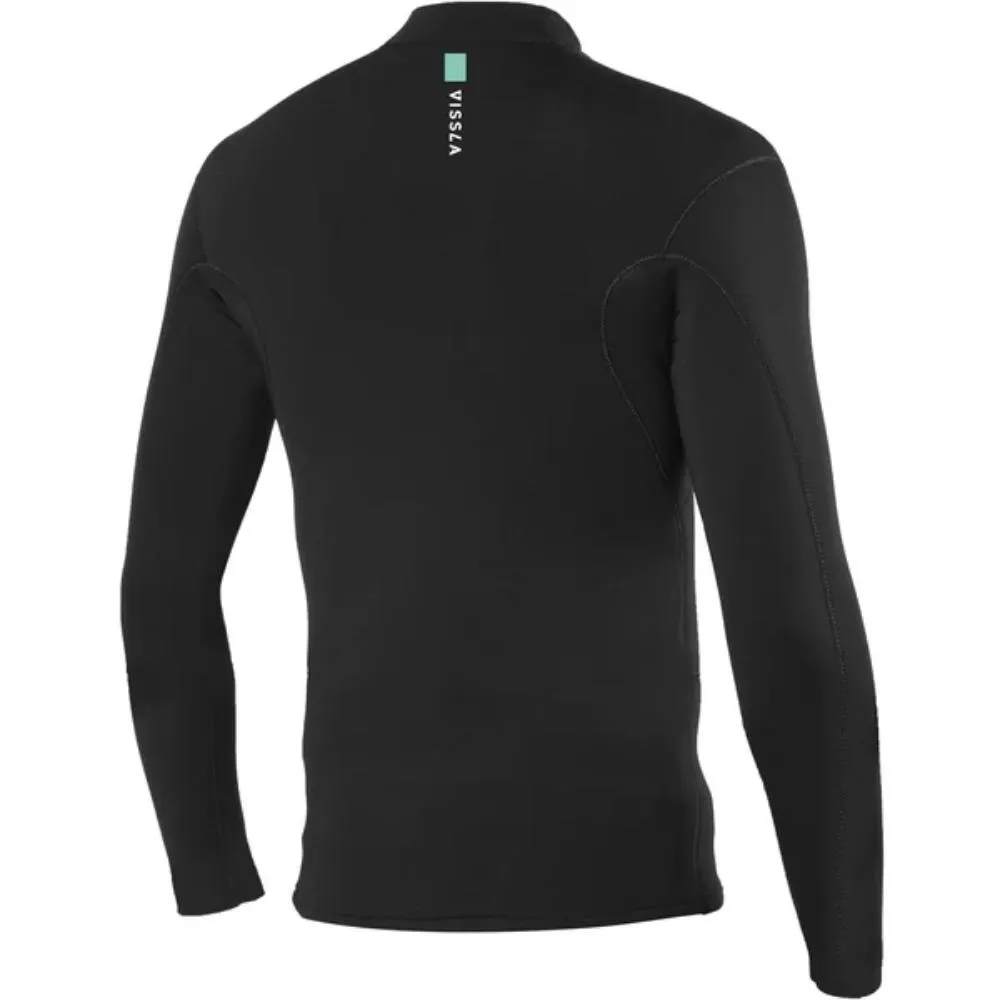 VISSLA 7 SEAS 2MM FRONT ZIP JACKET BLACK