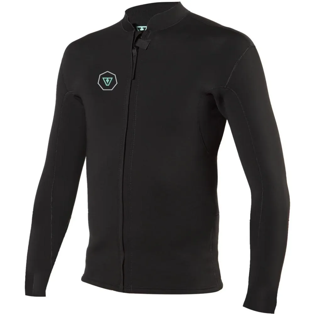VISSLA 7 SEAS 2MM FRONT ZIP JACKET BLACK