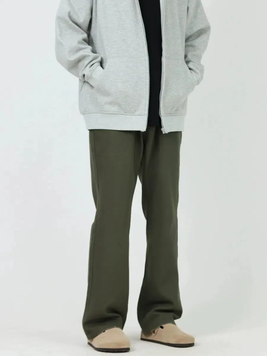 Washed Casual Fit Straight-fit Pants