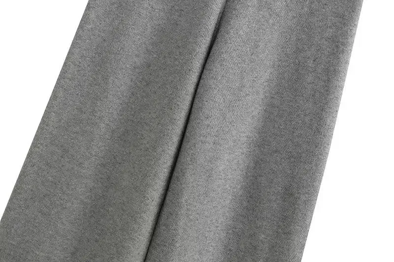 Wide-Leg Casual Knit Pants