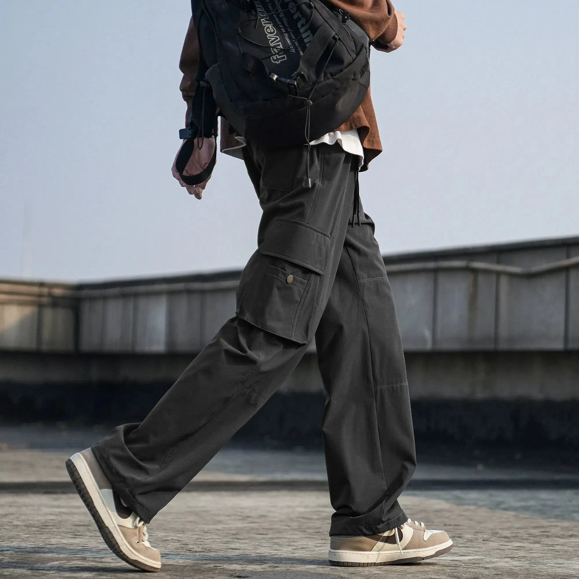 Wide-Leg Casual Pants