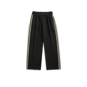Wide-Leg Stripe Casual Pants