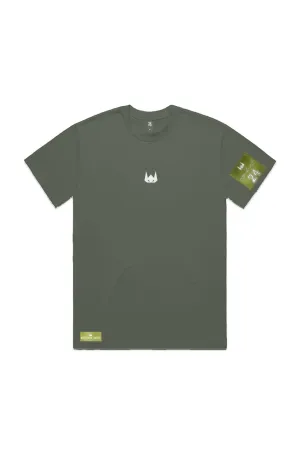 WOLFPACK UNLTD "BOLD STATEMENT" HEAVYWEIGHT OVERSIZED S/S EMBROIDERED TEE | CYPRESS