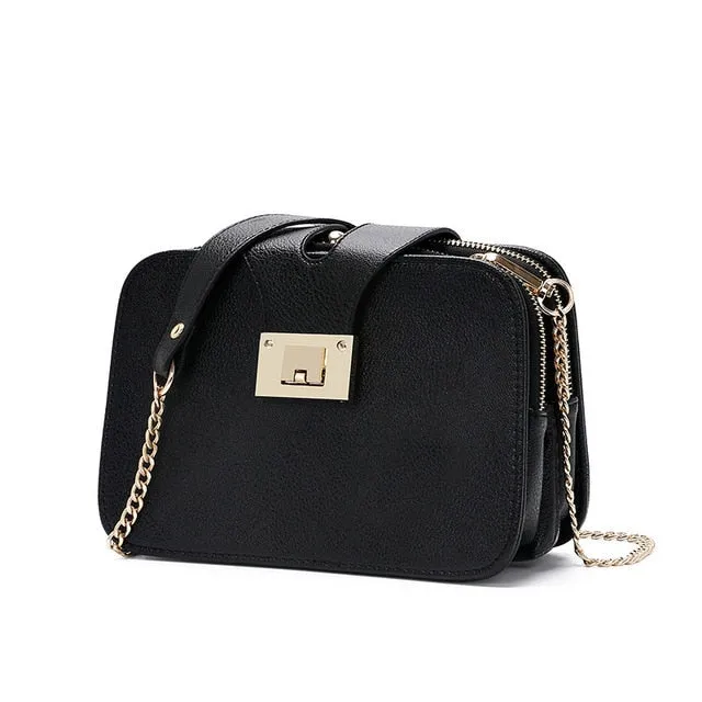 Women Shoulder Bag Chain Strap Flap Designer  Clutch Bag Ladies Messenger Bags With Metal Buckle