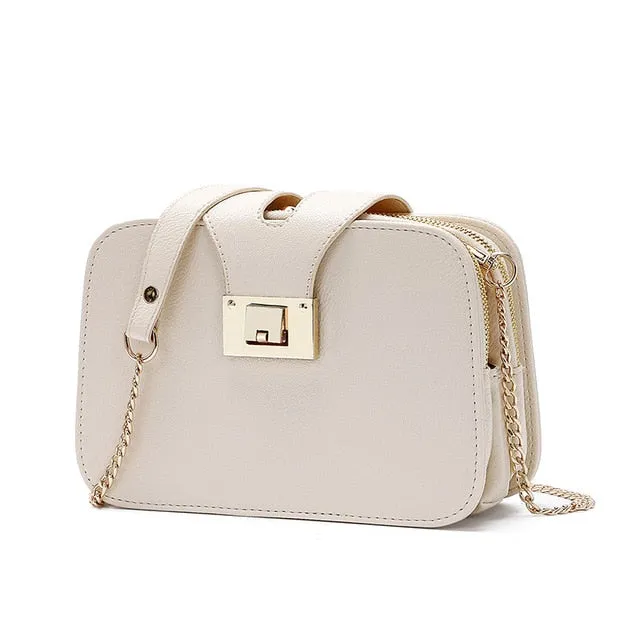 Women Shoulder Bag Chain Strap Flap Designer  Clutch Bag Ladies Messenger Bags With Metal Buckle