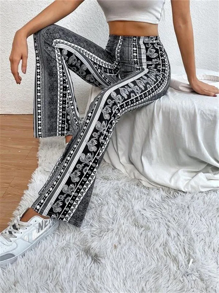 Women's Casual Floral Print Forbidden Pants