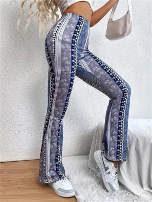 Women's Casual Floral Print Forbidden Pants