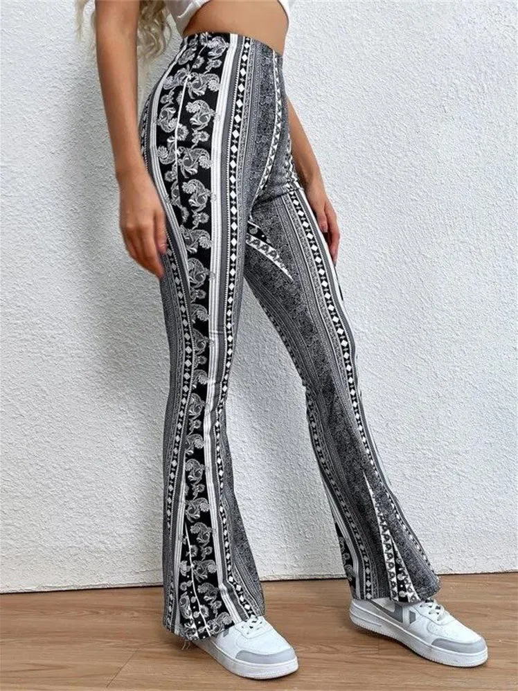 Women's Casual Floral Print Forbidden Pants