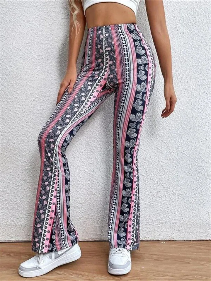 Women's Casual Floral Print Forbidden Pants
