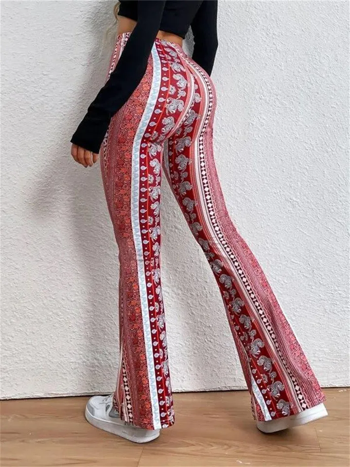 Women's Casual Floral Print Forbidden Pants