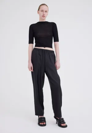 Yuki Silk Pant - Black