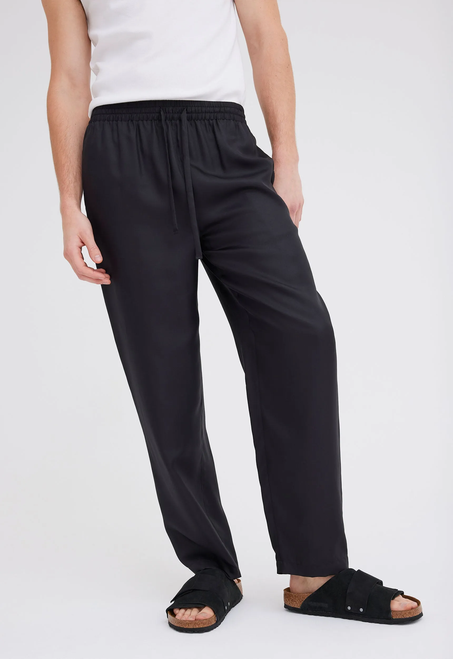 Yuki Silk Pant - Black