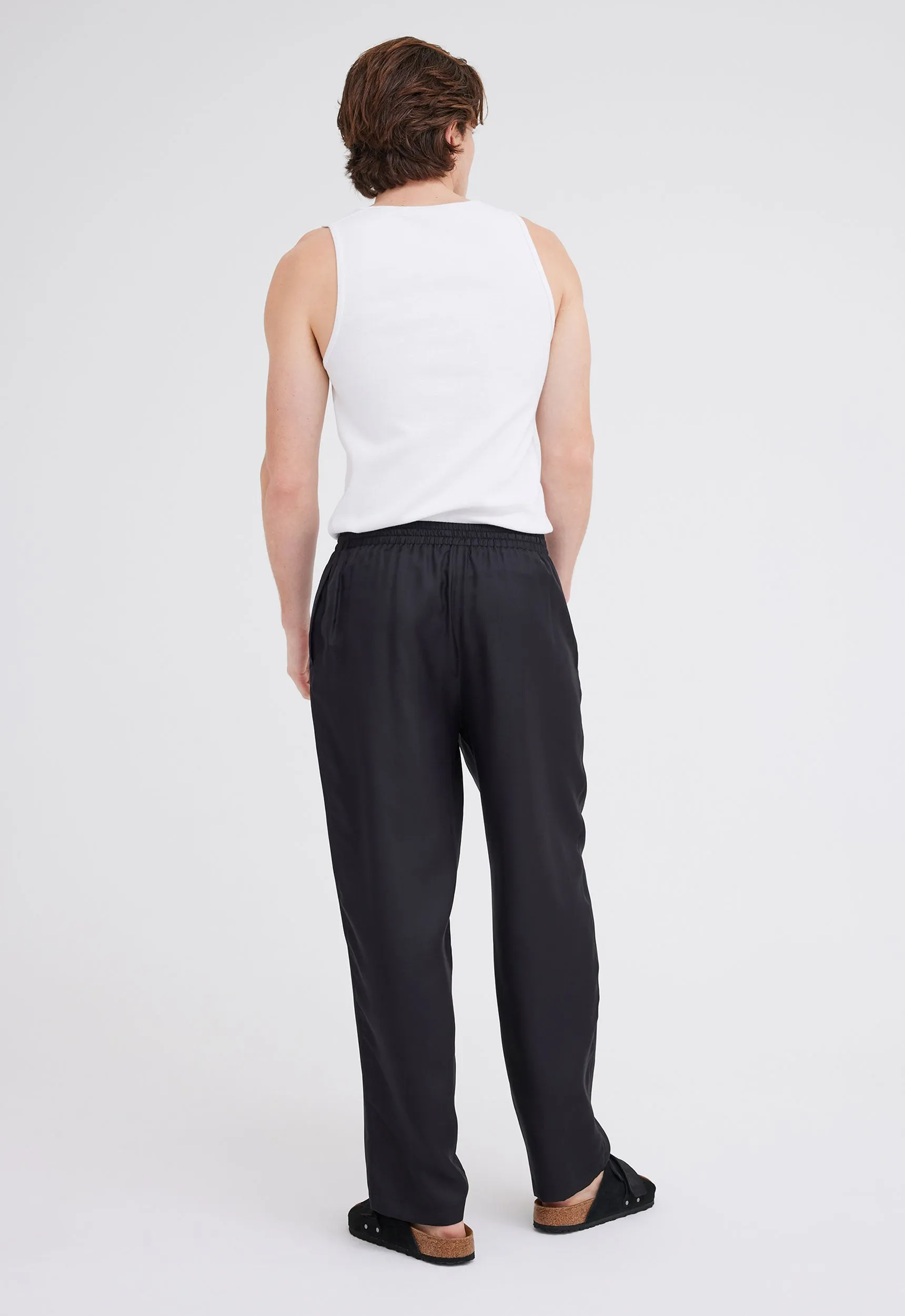 Yuki Silk Pant - Black