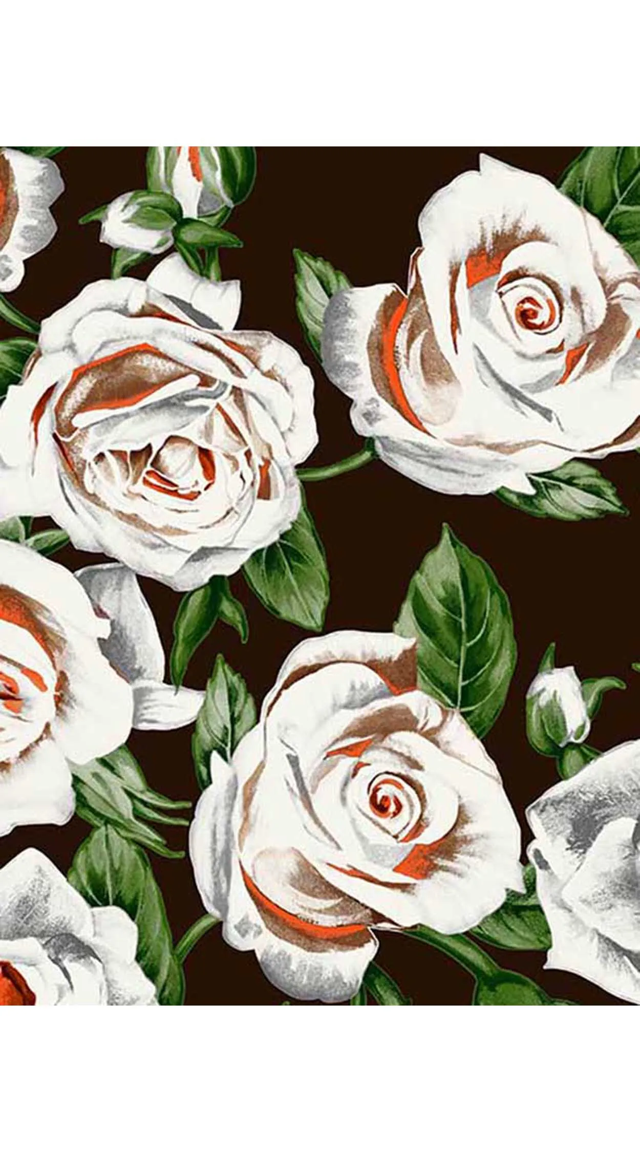 Zelda Skirt Long Length Cotton Stretch (White Rose Bright)