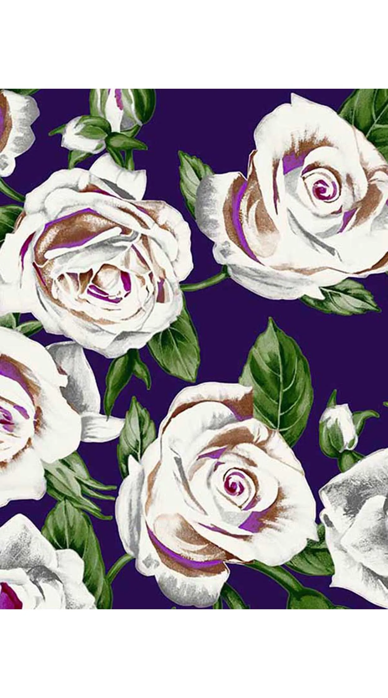 Zelda Skirt Long Length Cotton Stretch (White Rose Bright)