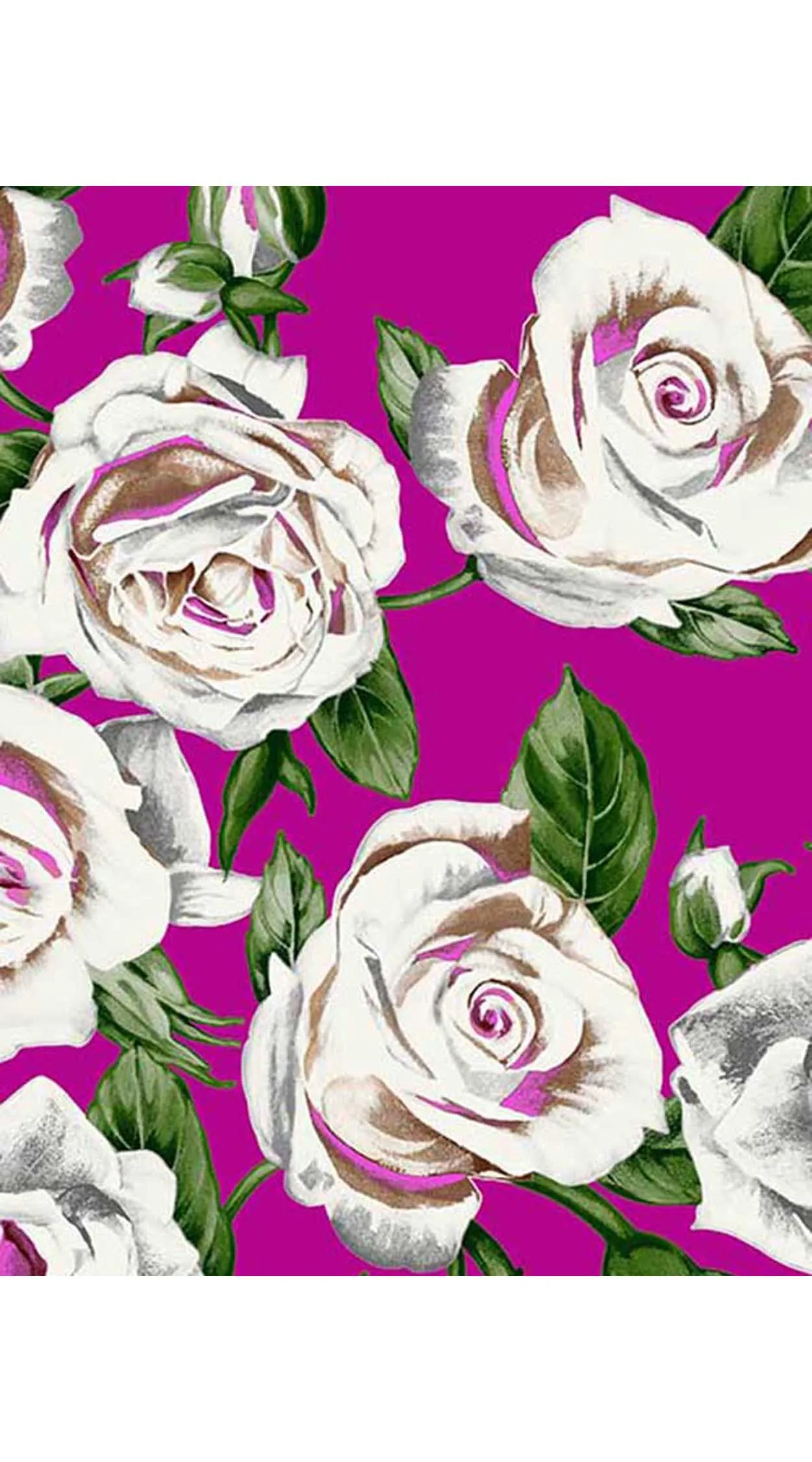 Zelda Skirt Long Length Cotton Stretch (White Rose Bright)