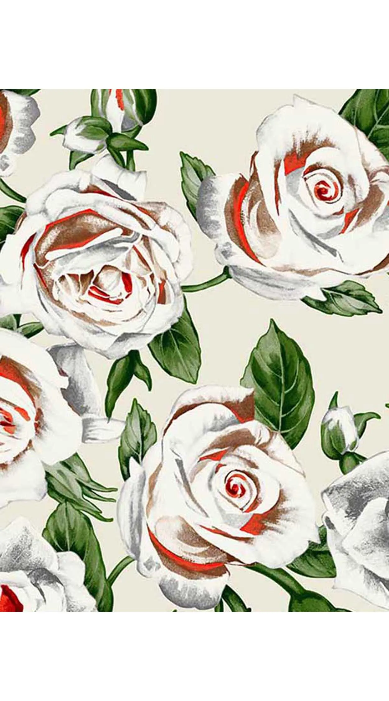 Zelda Skirt Long Length Cotton Stretch (White Rose Bright)